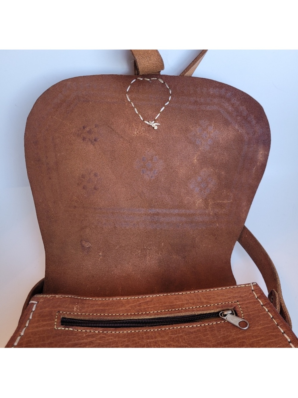 Bohemian Tooled Leather
Crossbody Saddle Bag - Picture 8 of 14
